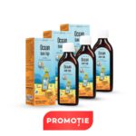 Set din 3 cut. Omega 3 Pur (aromă de portocală) 150 ml sirop